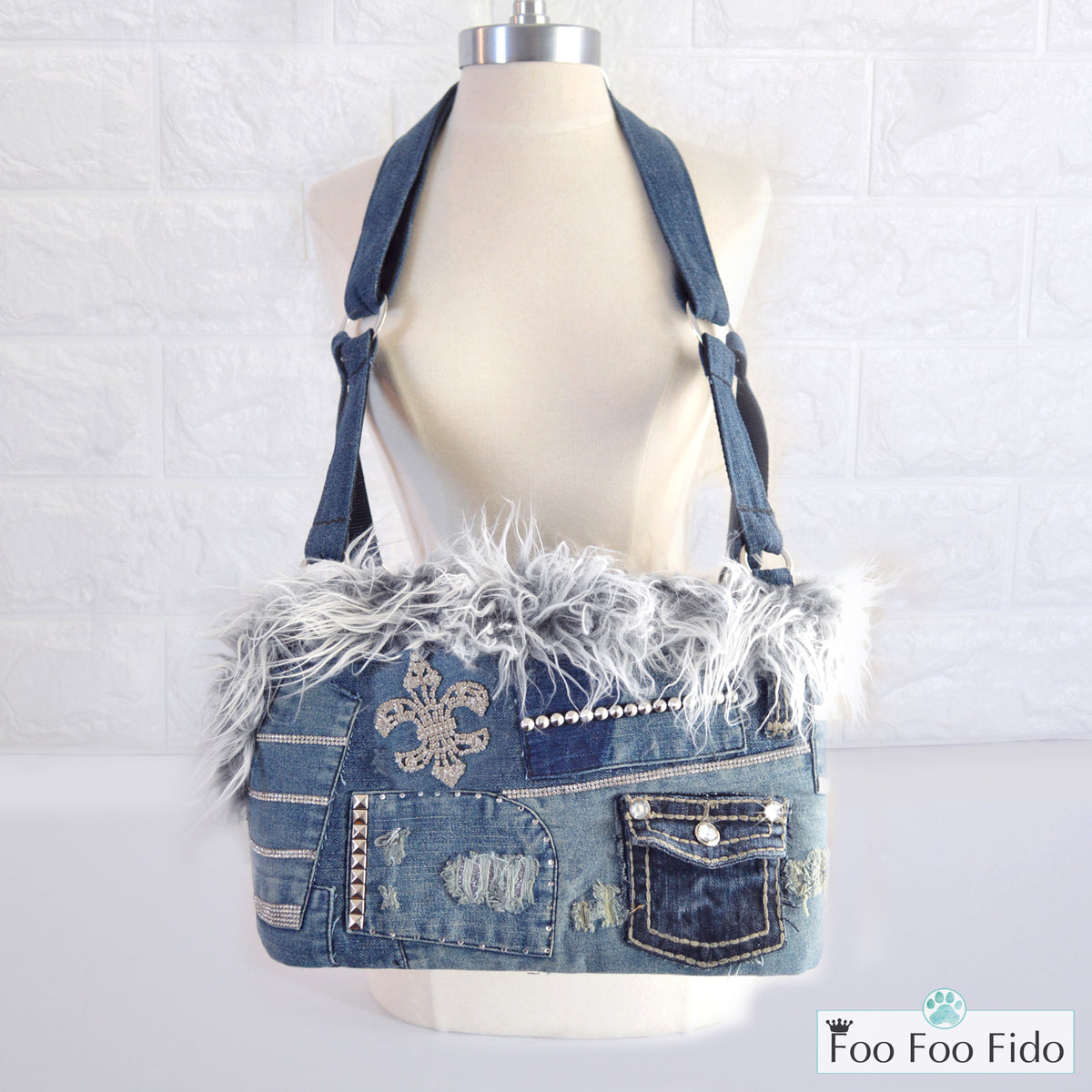 DENIM BAG DOG CARRIER – Nero & Sofia