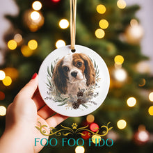 Personalized Pet Ornament with Photo, Farmhouse Christmas - Ceramic Ornament