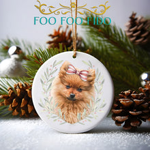 Personalized Pet Ornament Hair Bow or Bow Tie