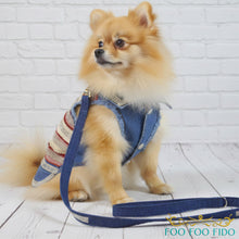 High-end boho dog harness vest with crystal trim, luxury pet designs