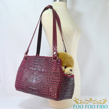 Red Faux Croc Dog Carrier Airline Approved
