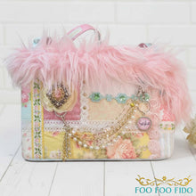 Structured luxury pet travel tote with artisan lace detailing and reinforced base, handcrafted designer dog carrier for small pets