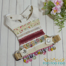 Shabby Chic Ivory Lace Dog Harness Vest | Choke-Free Adjustable Small Dog Harness