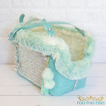 Diamonds are Forever Blue Designer Pet Carrier Purse Tiffany