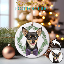 Personalized Pet Ornament with Rhinestone Bow