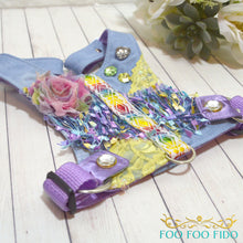 Purple Confetti Fringe and Denim Harness Vest