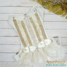 Designer Dog Harness Dress – Wedding Pet Dress for Small Dogs – Choke-Free Adjustable Vest Dog Mom Fashions