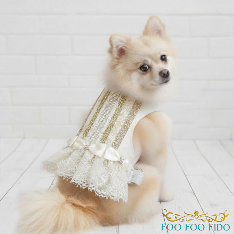 gold dog dress Designer Harness – Wedding Pet Dress for Small Dogs – Choke- – FooFooFido VDMAXI This black trimmed gold Shop Women's Dresses | Name/Description:Shelby Remaining- Floral + Chiffon