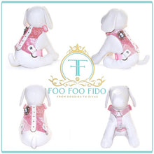 Peacock Brocade Dog Harness | Fancy Gold Pet Wedding Vest