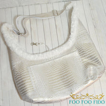 Pink Velvet Dog Sling: Designer Pet Carrier with Crystal Details