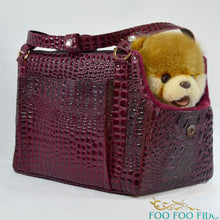 Red Faux Croc Dog Carrier Airline Approved