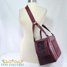 Red Faux Croc Dog Carrier Airline Approved
