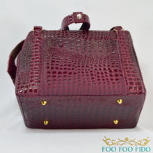 Red Faux Croc Dog Carrier Airline Approved
