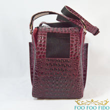 Red Faux Croc Dog Carrier Airline Approved
