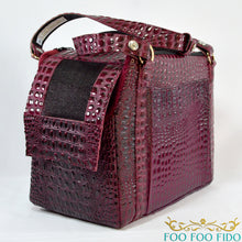 Red Faux Croc Dog Carrier Airline Approved