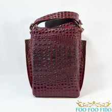 Red Faux Croc Dog Carrier Airline Approved