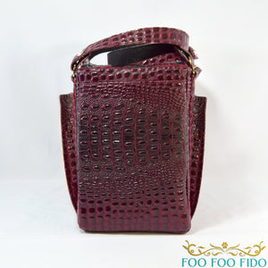 Red Faux Croc Dog Carrier Airline Approved