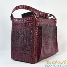 Red Faux Croc Dog Carrier Airline Approved