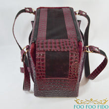 Red Faux Croc Dog Carrier Airline Approved