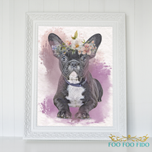 Custom Pet Portrait Watercolor 'Crowned' Digital Pet Portrait