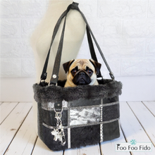 Coco Vis a Vis Leather Patchwork and Crystal Pet Carrier