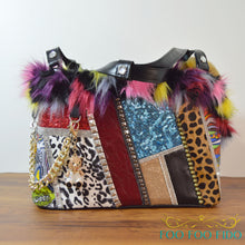 Punk Rock Dog Carrier: Luxury Patchwork Leather Pet Travel Tote