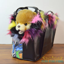 Punk Rock Dog Carrier: Luxury Patchwork Leather Pet Travel Tote