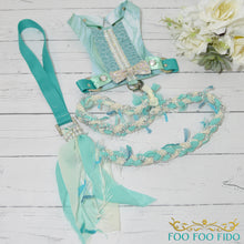 Turquoise Designer Dog Harness | Fancy Pearl Pet Harness