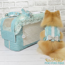 Turquoise Designer Dog Harness | Fancy Pearl Pet Harness