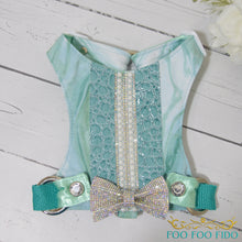Turquoise Designer Dog Harness | Fancy Pearl Pet Harness