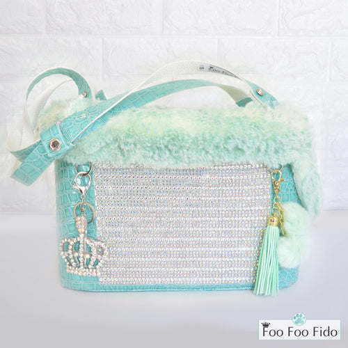 Diamonds are Forever Tiffany Blue Designer Pet Carrier Purse