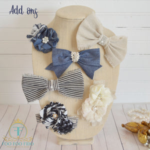 French Country Navy Cotton Ticking Loire Bag
