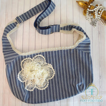 Aurelie Navy Pinstripe French Country Pet Sling