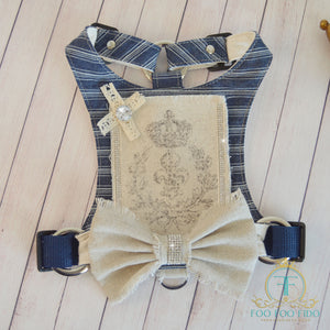 Alexis Fleur de Lis Grain Sack Custom Harness Vest