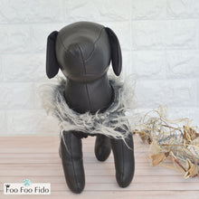 Little Monster Denim Fabric and Gray Faux Fur Step in Dog Harness