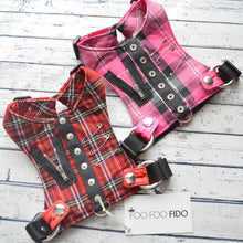 Hot for Teacher Harness Vest in Hot Pink Plaid