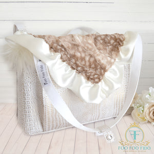 Fawn and Ivory Faux Fur Bag Blanket