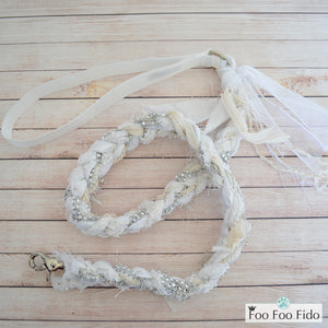 White Wedding Dog Leash